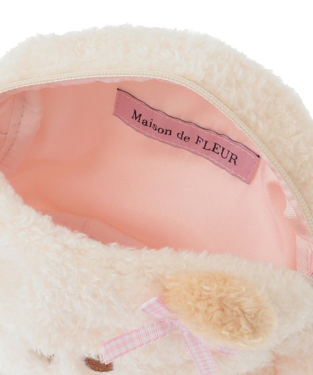 Maison de FLEUR ラッコフェイスポーチ Ivory