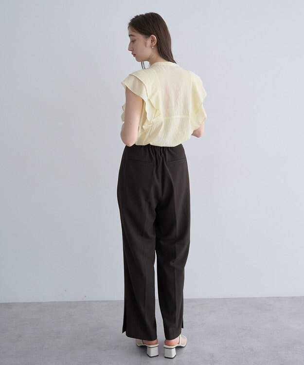 YECCA VECCA シアーラッフルブラウス Yellow