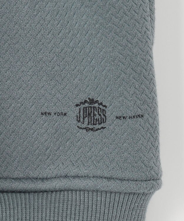 J.PRESS MEN お出かけシーンにも最適【J.PRESS PREMIUM JERSEY】ジャガードリンクス コンビパーカー グレー系