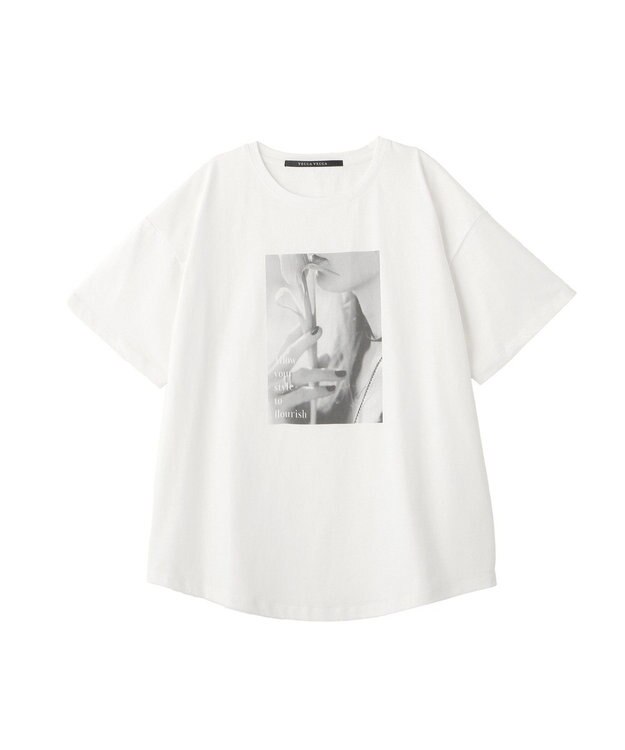 YECCA VECCA 【UVカット】フォトプリントTee Off White