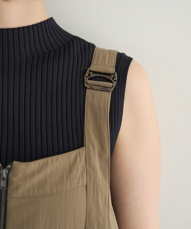 YECCA VECCA 【UVカット/接触冷感/遮熱】COOLコクーンサロペット Khaki