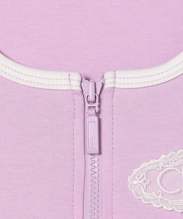 Chacott ジップアップワンピース ライラック