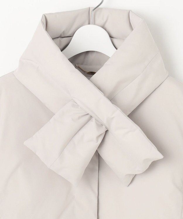 自由区 【撥水加工・洗える】ティペット付きスプリング ダウン ベージュ