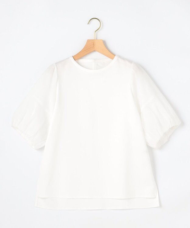 組曲 【先行予約・WEB限定】コットンポンチ チュールコンビ カットソー ホワイト系