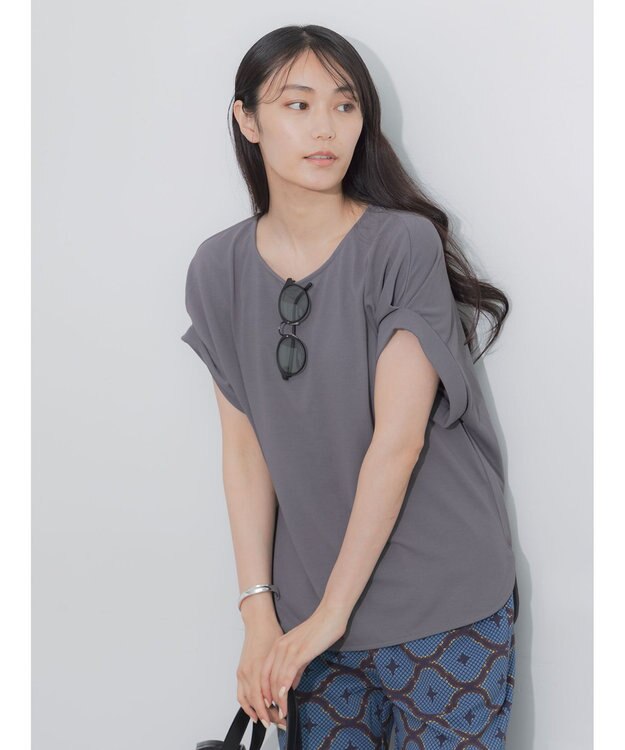 Te chichi 【多機能】ターンバックTEE チャコールグレー