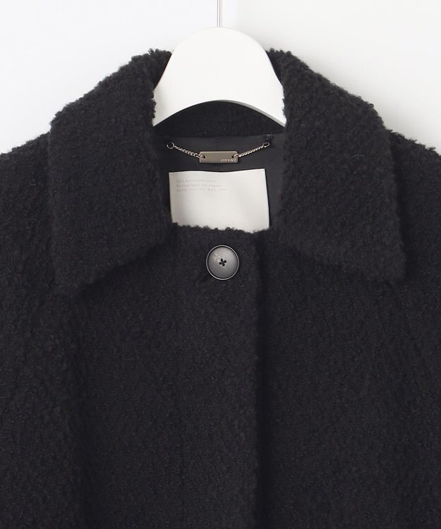 自由区 S FLUFFYステンカラー コート ブラック系