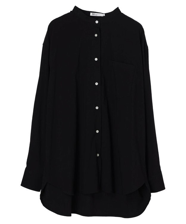 CRAFT STANDARD BOUTIQUE レーヨンデシンバンドカラーシャツ Black