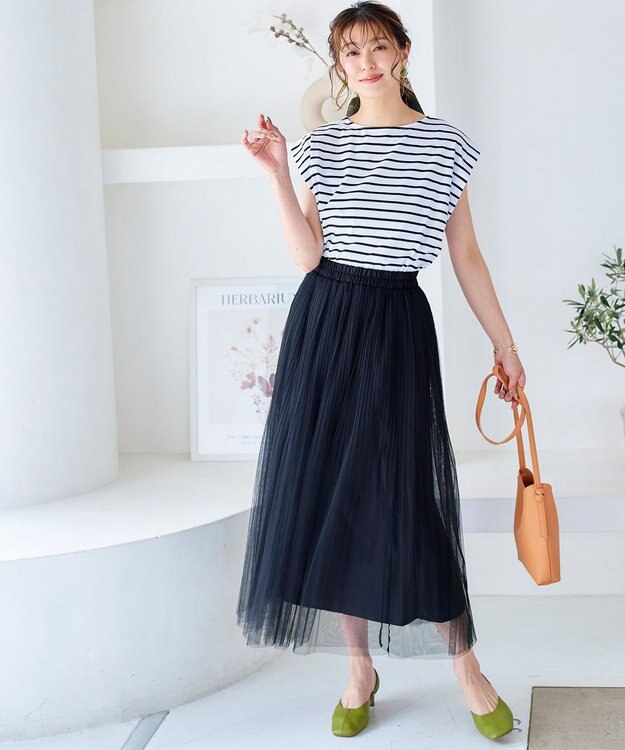 Tiaclasse チュールスカート ブラック