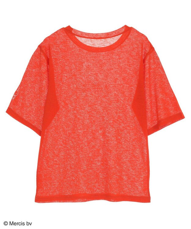 Green Parks ｍｉｆｆｙ／シアーリブプリントＴシャツ Red