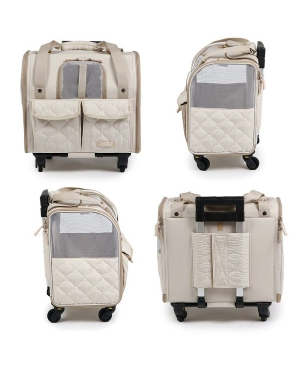 PET PARADISE ペットパラダイス キャスター付き ナチュラル 折り畳みキャリー ベージュ