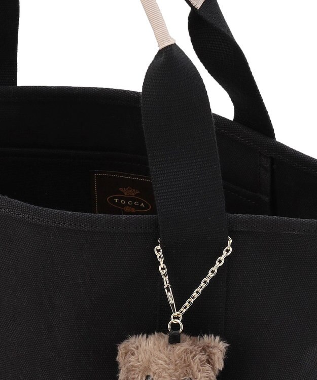 TOCCA 【ぬいぐるみチャーム付き】TOCCA AMICO CANVAS TOTE キャンバストート ブラック系