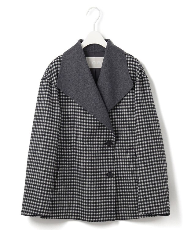 ICB WoolRever ショートコート チェック系