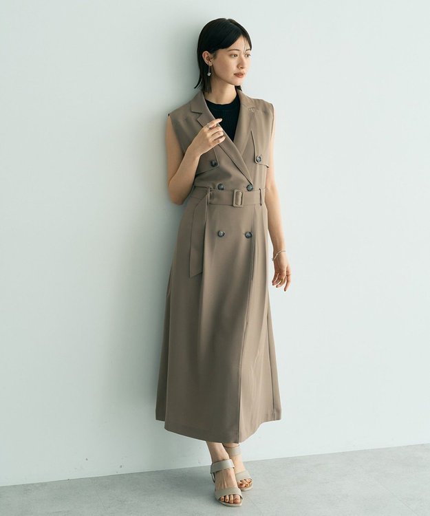 ジャケット・アウター ameri CARDBOARD FLARE DRESS COAT AMERI CARDBOARD FLARE DRESS COAT ドレスコート Ameri