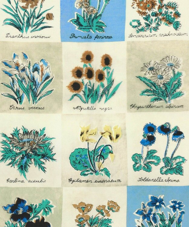 Paul Smith Garden Stamp スクエアスカーフ ベージュ
