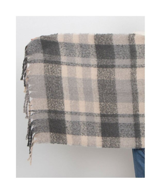 UNBILLION カシュネ cache nez / リサイクルポリニュートラルカラーチェックストール GY