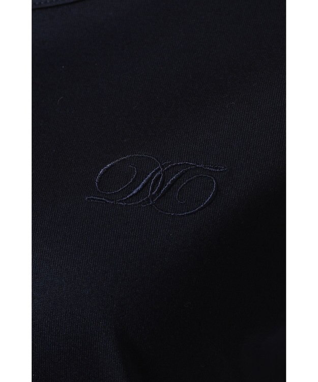 DAKS ミニハウスチェック襟 Tシャツ ネイビー