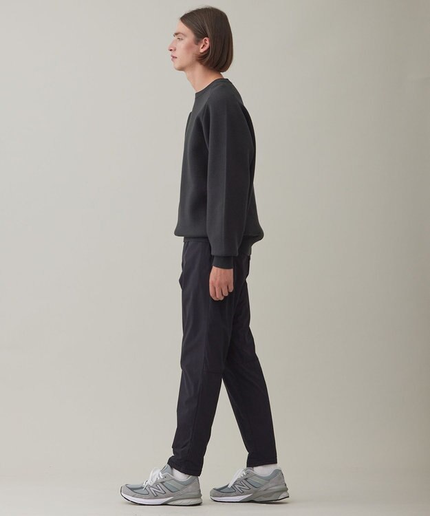 UNFILO MENS 【新色追加】スウェットライク クルーニット [24年秋冬商品] ダークグリーン