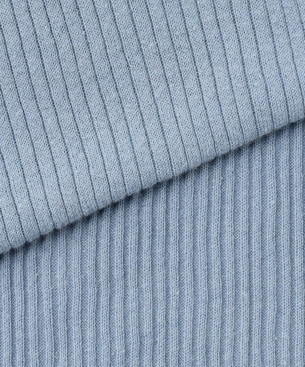 J.PRESS LADIES S LINEN COTTON ポロ ニット サックスブルー系