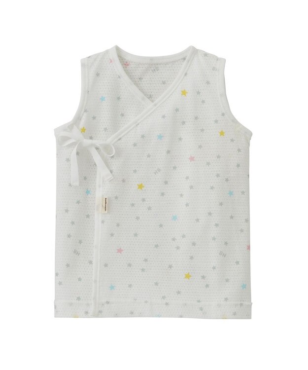 MIKI HOUSE HOT BISCUITS メッシュ短肌着2枚セット 白