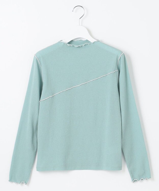 Feroux 【洗える】シアーメロー プルオーバー ライトグリーン系