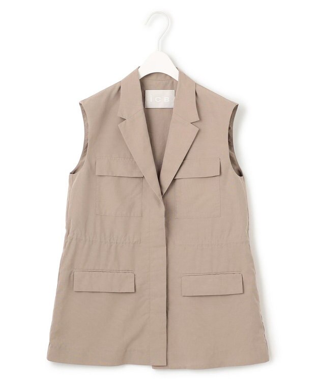 ICB L 【一部カラーのみ接触冷感・洗える】UnleashLite ジレ クリームブラウン系