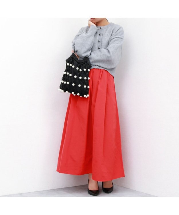 UNBILLION カカトゥ kakatoo / パール風ビーズ編み込メッシュバッグ ブラック