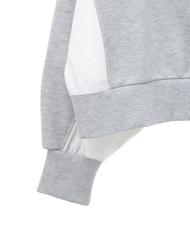 earth music&ecology 異素材ドッキングスウェット Gray Mixture