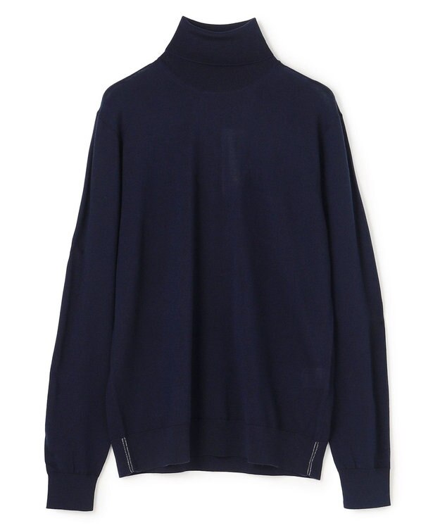 JOSEPH HOMME ウォッシャブルメリノ　タートルネックニット ネイビー系