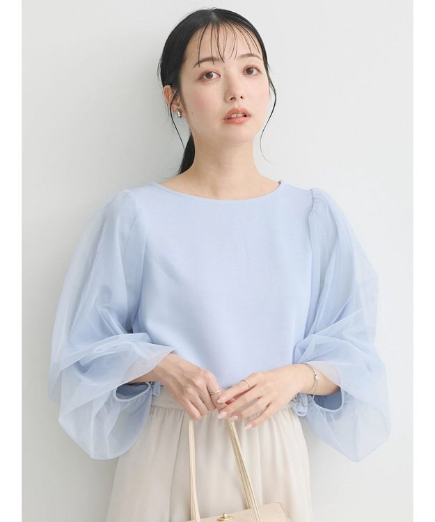 earth music&ecology キラキラストーンプルオーバー Grayish Blue