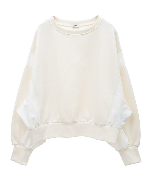 earth music&ecology 異素材ドッキングスウェット Ivory