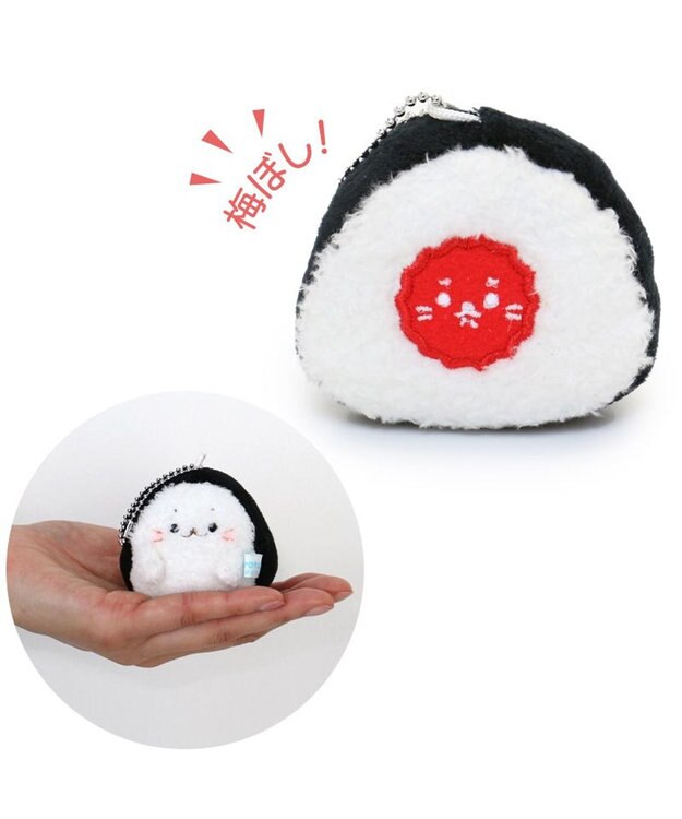 Mother garden しろたん マスコットキーホルダー おにぎり 梅 鮭 ぬいぐるみ マスコットキーホルダー 梅おにぎり