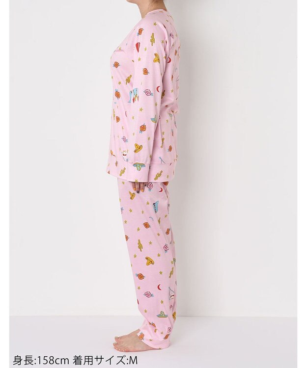 tsumori chisato SLEEP パジャマ　長袖　長ズボン　ルームウエア　綿100%　スムース素材　/ワコール　UDX543 ピンク