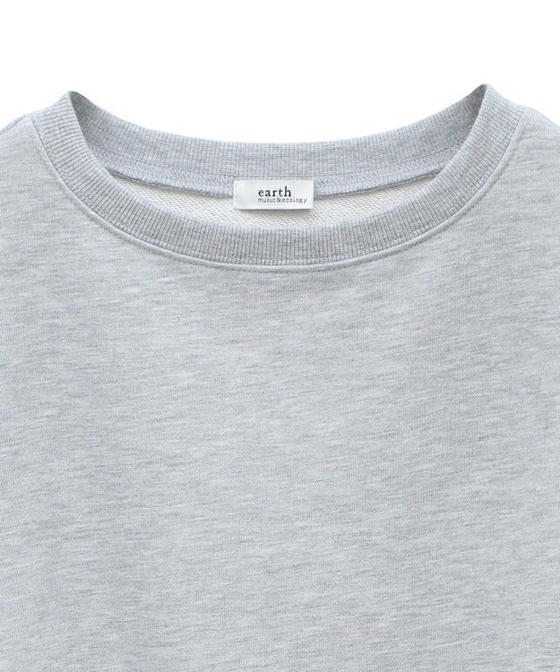 earth music&ecology 異素材ドッキングスウェット Gray Mixture