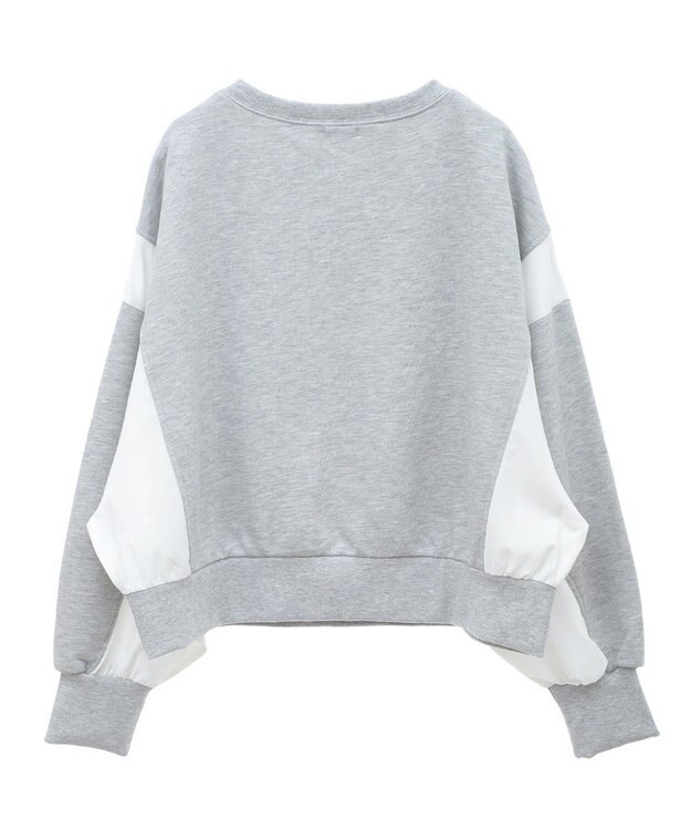 earth music&ecology 異素材ドッキングスウェット Gray Mixture