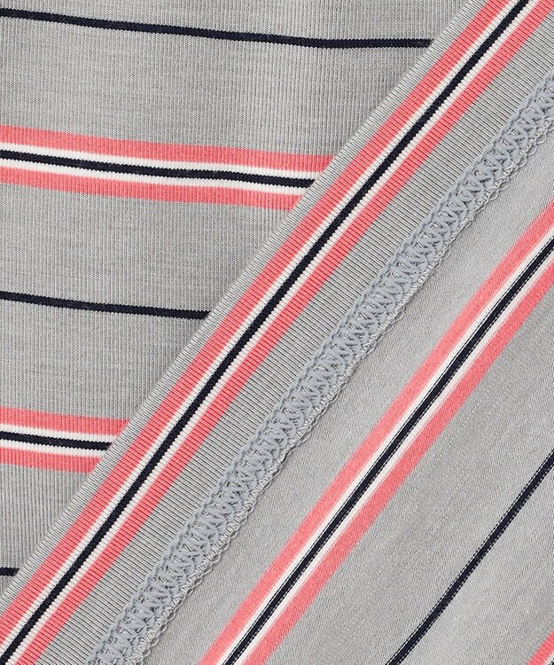 23区GOLF 【WOMEN】エニワイズ ボーダー カットソー ライトグレー系1