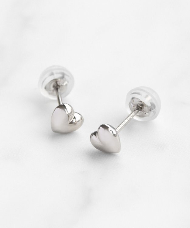 TOCCA 【WEB限定】WITH HEART MINI PIERCED EARRINGS プラチナ ピアス プラチナ系