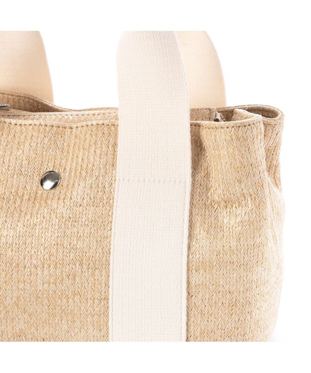 UNBILLION カシュカシュ cachecache / 雑材風テープハンドルパーテーショントート アイボリー