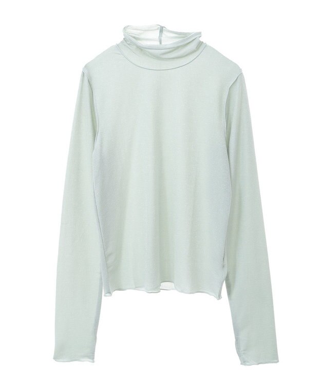 earth music&ecology シアーラメハイネックプルオーバー Mint