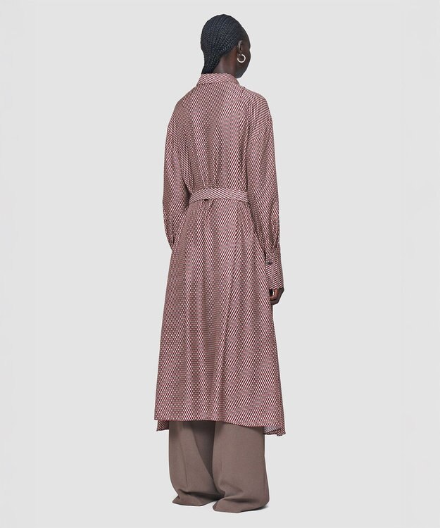 JOSEPH 【洗える】オーバーレイプリント　ドレス Ruby combo