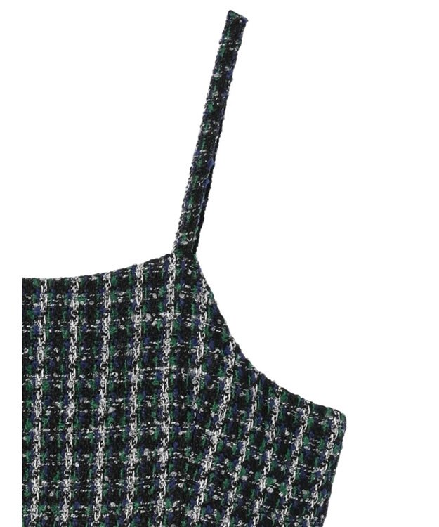 Green Parks ・ＥＬＥＮＣＡＲＥ　ＤＵＥ　ツイードバックリボンキャミ Green