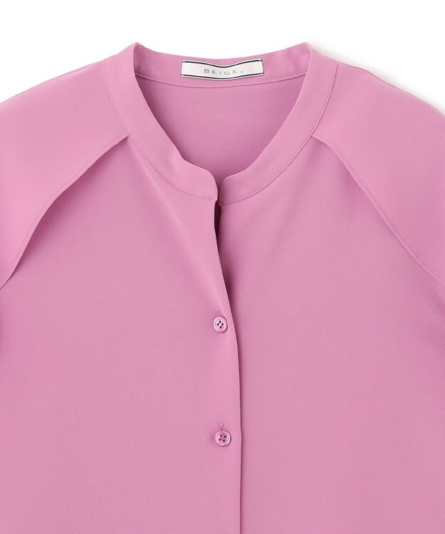 BEIGE， HYACINTH / スタンドカラーブラウス Rose