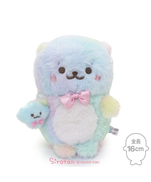 Mother garden らっこいぬ 虹のふわふわ マスコット 16cm -