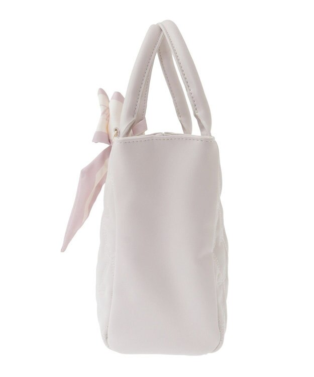 Maison de FLEUR スカーフ付きリボンキルティング2Wayトート Light Pink