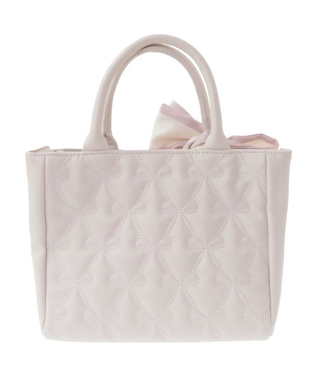 Maison de FLEUR スカーフ付きリボンキルティング2Wayトート Light Pink