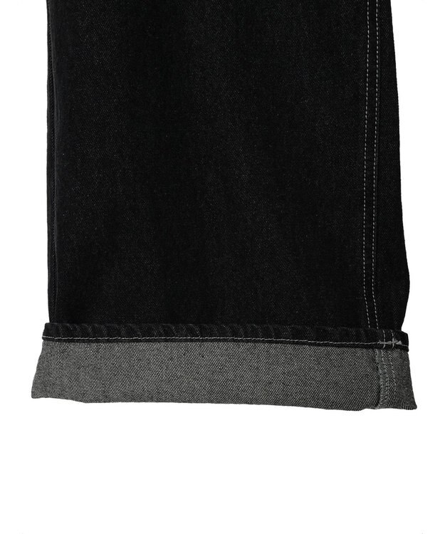 earth music&ecology タックホックデニムパンツ Black