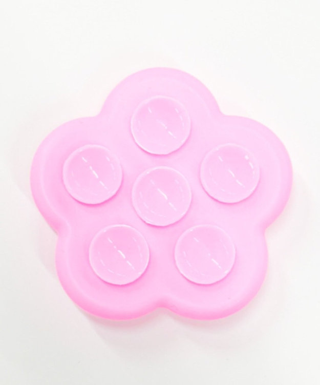 WEGO フラワーマルチ吸盤スマホグリップ ピンク