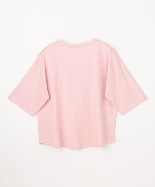 ANY 【Sサイズあり】オーガニックコットンスムース5分袖Tシャツ ピンク
