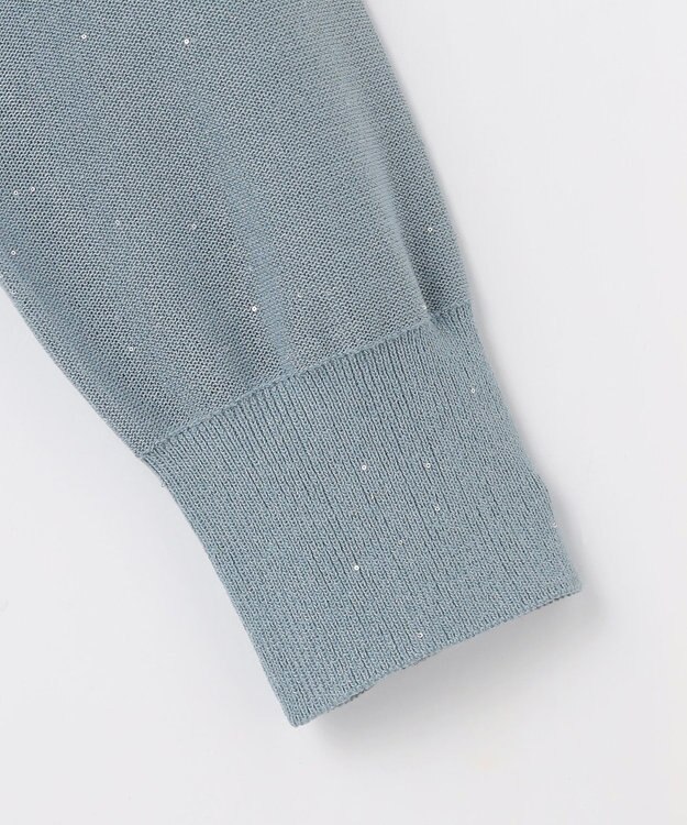 自由区 S 【カタログ掲載】ファインゲージスパングルプルオーバー ニット サックス