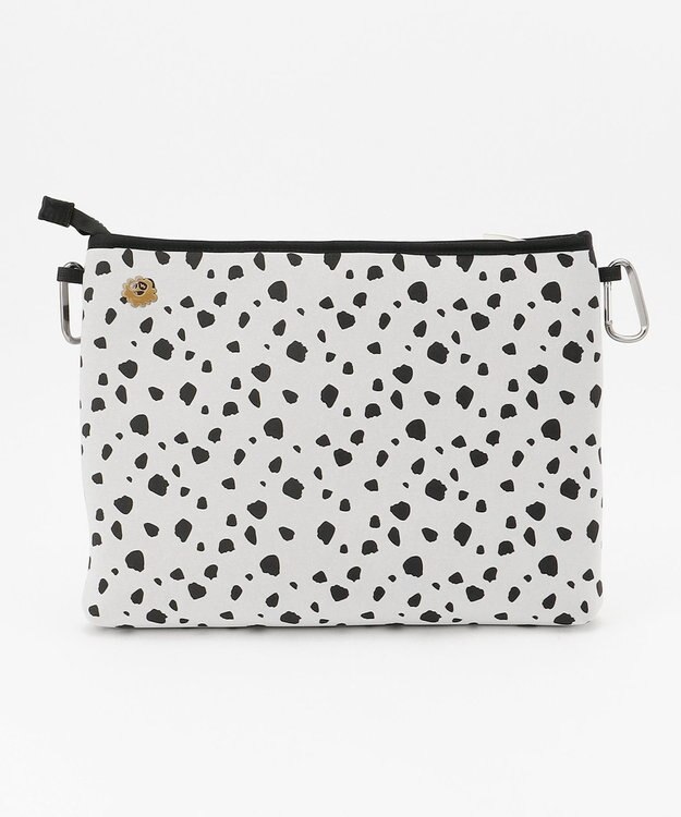 PW CIRCULUS 【UNISEX】ロゴ トートバック クラッチバッグ付き ブラック×ダルメシアン