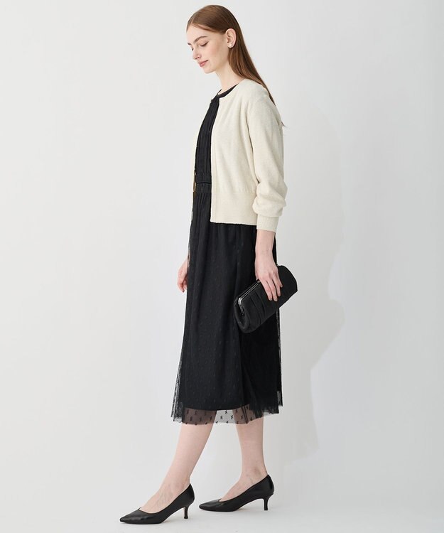 23区 L 【APPLAUDIR】スパングル コンパクトカーディガン シャンパン系